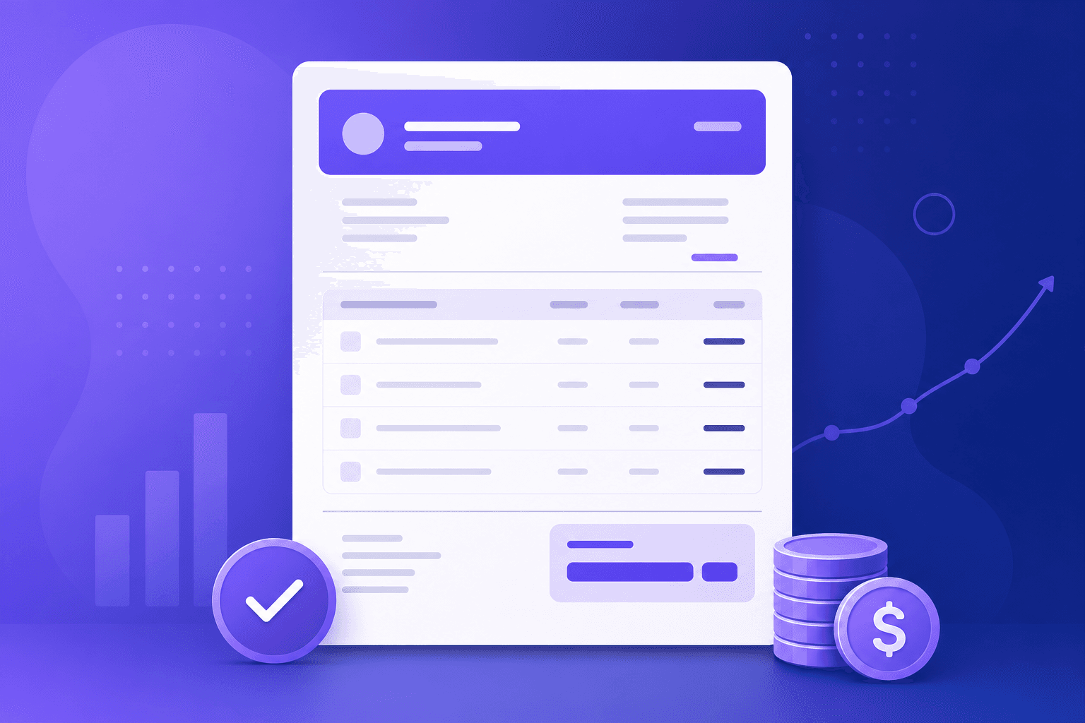 Illustration of a professional invoice document